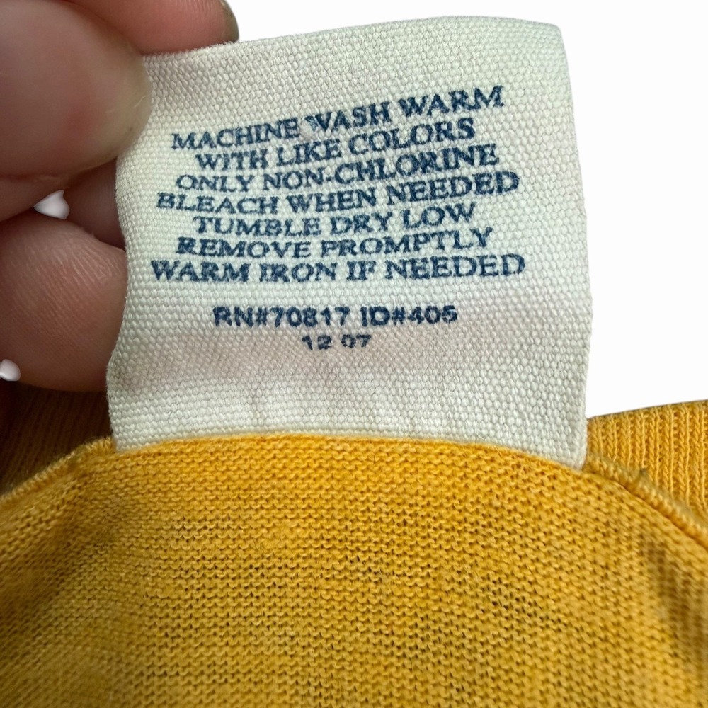 Victoria's Secret PINK Y2K Vintage 2007 Love Pink Yellow Tee Small - Picture 5 of 7